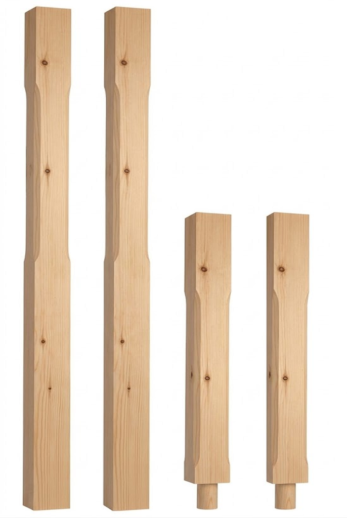 Pine 120mm Stop Chamfer Newels